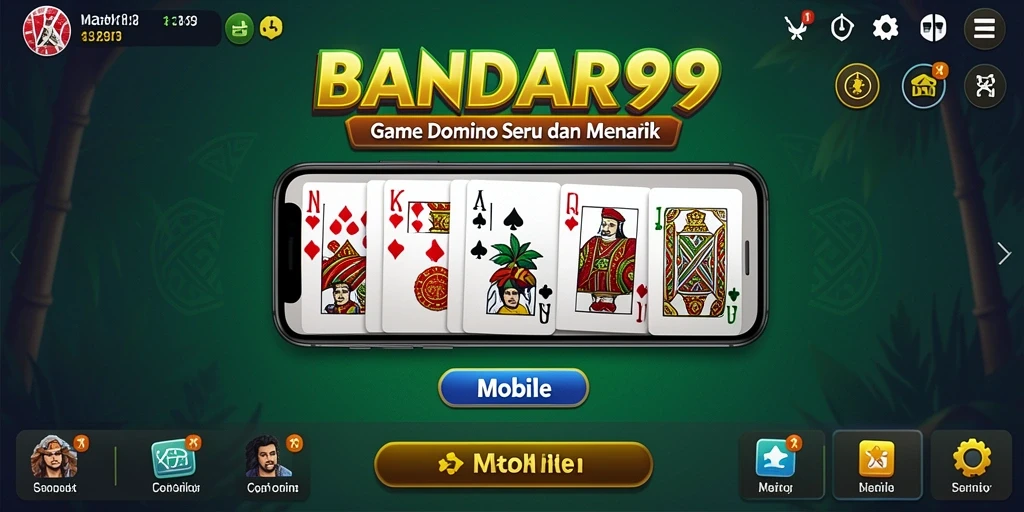 Tampilan grafik menarik dari gameplay Domino di BANDAR99.