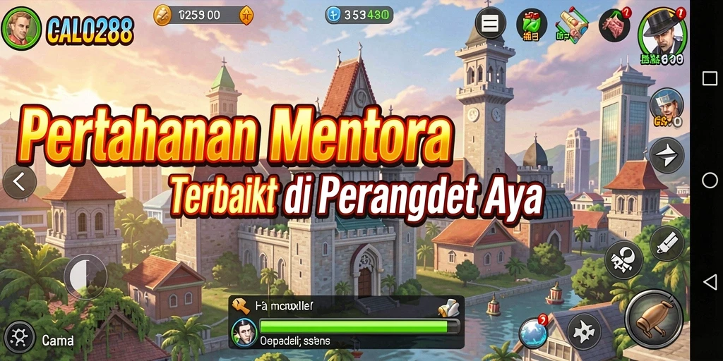 Screenshot menampilkan pertarungan seru dalam game Tower Defense.