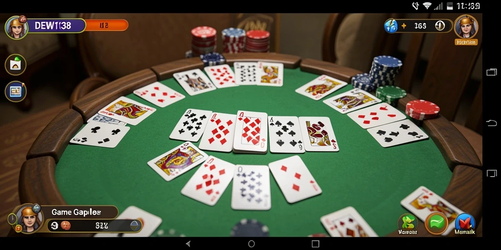Tampilan screenshot gameplay seru Gaple DEWI138.