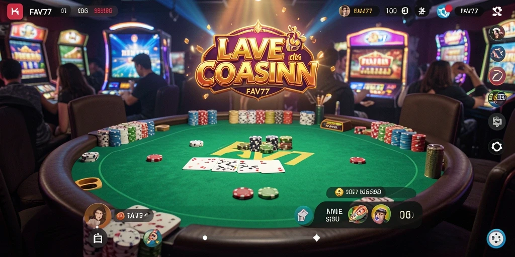 Screenshot FAV77 menampilkan dealer live dan suasana kasino yang autentik.