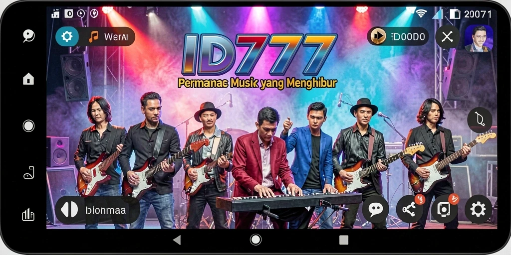 Screenshot gameplay ID777 yang menampilkan keseruan bermain musik.