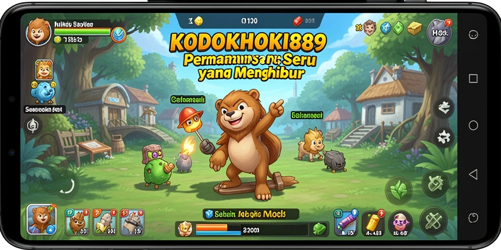 Tampilan gameplay KODOKHOKI889 yang seru dan penuh warna.