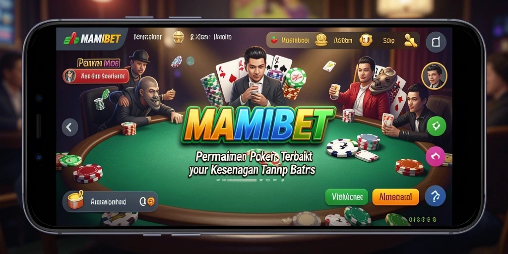 Screenshot MAMIBET menampilkan pemain yang sedang asyik bermain poker online.