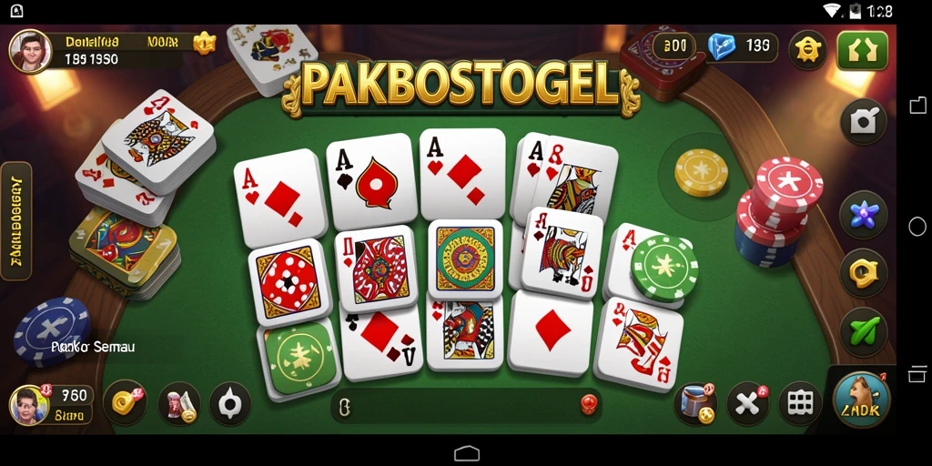 Screenshot utama PAKBOSTOGEL menunjukkan gameplay Domino yang menarik.