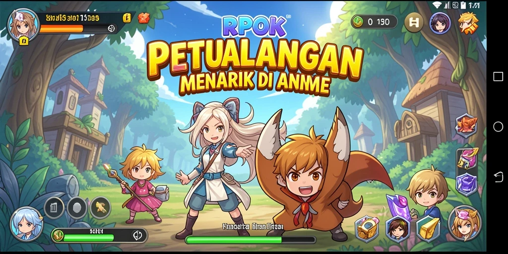 Tampilan gameplay RPOK yang penuh aksi dan warna.