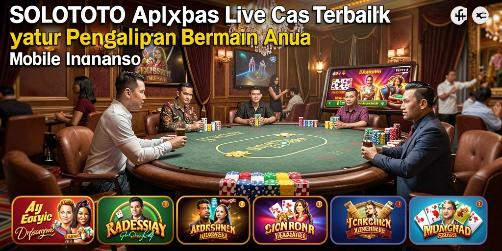 Tampilan screenshot utama SOLOTOTO menampilkan dealer profesional dalam permainan Live Casino.
